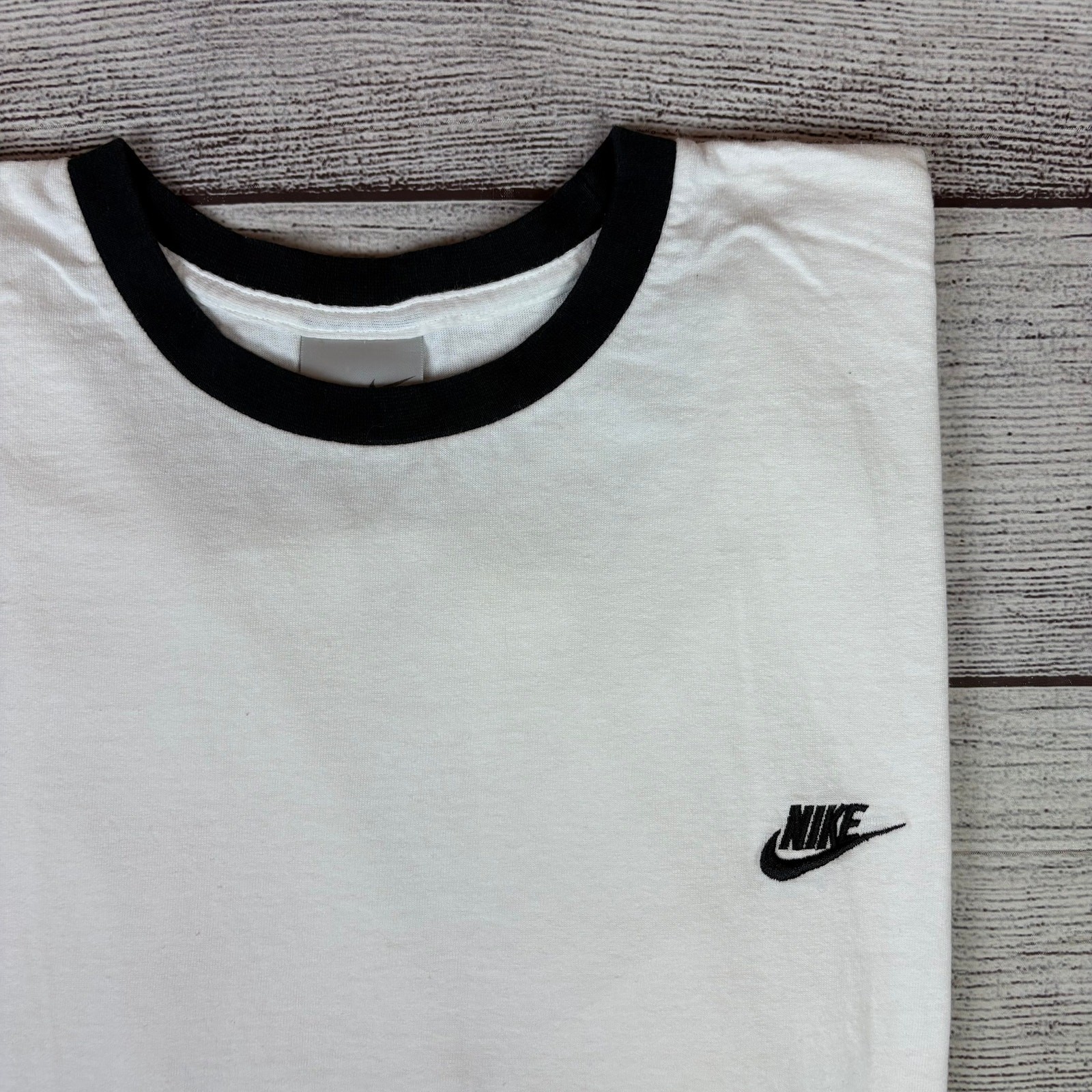 Vintage Nike Silver Tag White Essential Ringer T-shirt size Men's 3XL gallery