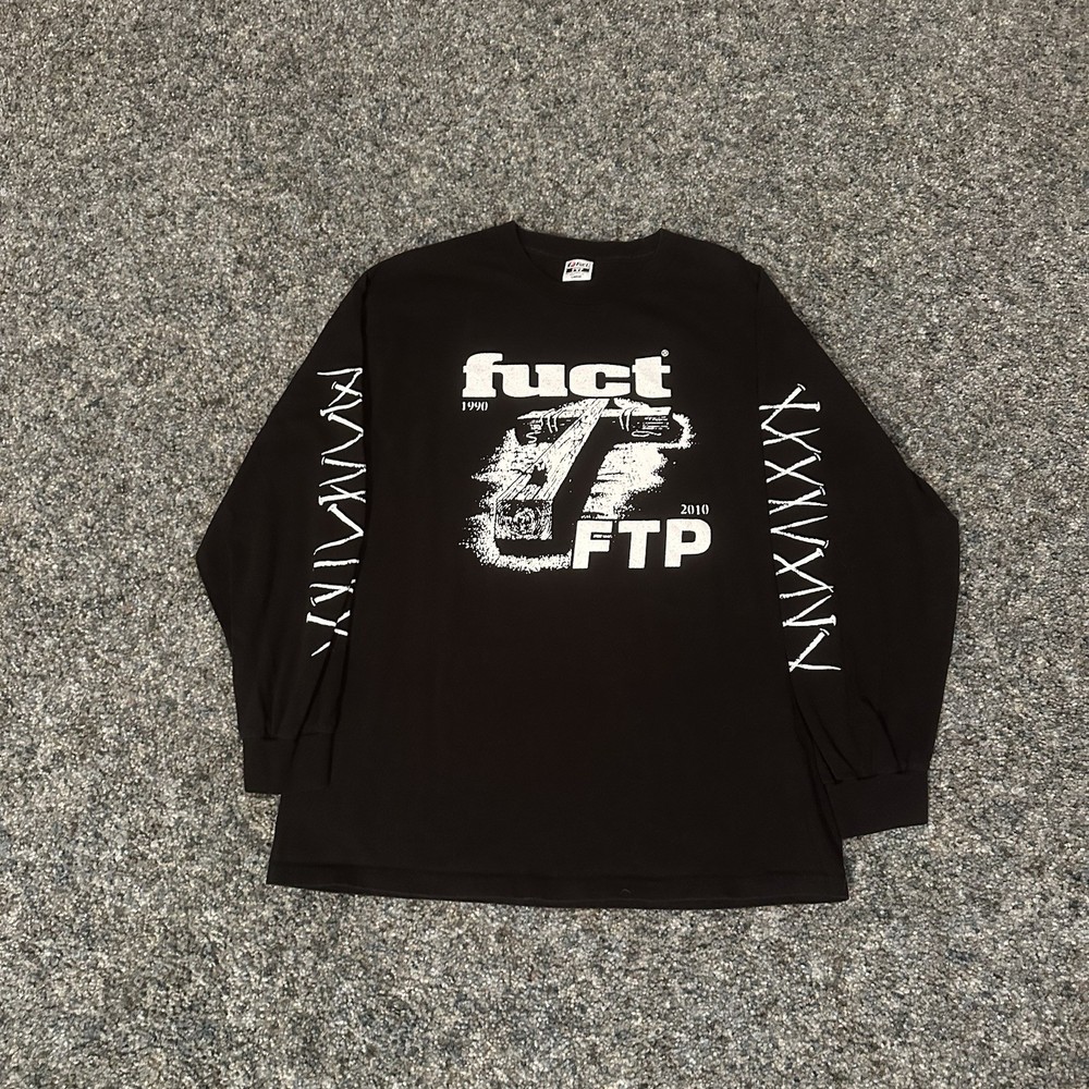 Fuct x FTP Size Large Long Sleeve tee RARE COLLAB Black
