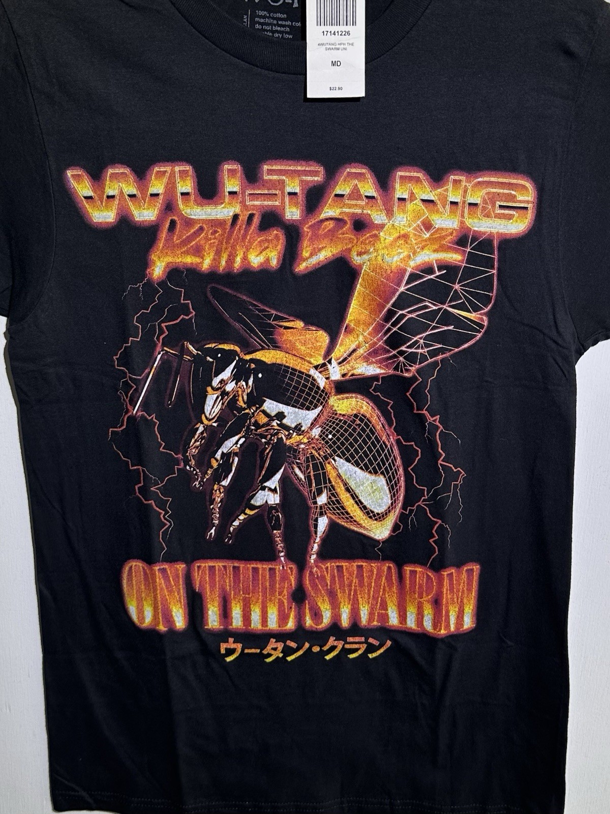 Hot Topic Wu Tang Clan Killer Bee Graphic Band Tee Shirt NWT Medium Black gallery