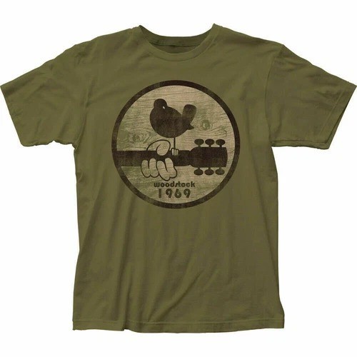 VTG Woodstock 1969 T Shirt Mens Licensed Rock N Roll Music Retro Band Tee New