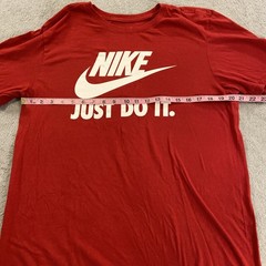 Nike Tee Red Men’s Active Wear Just Do It Swoosh Athletic Workout Gym T-Shirt