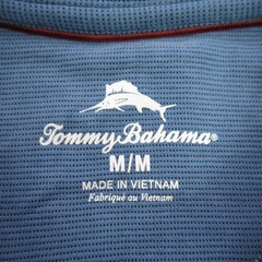 Tommy Bahama Men’s Blue Textured Performance T-Shirt Size M Crew Neck Short
