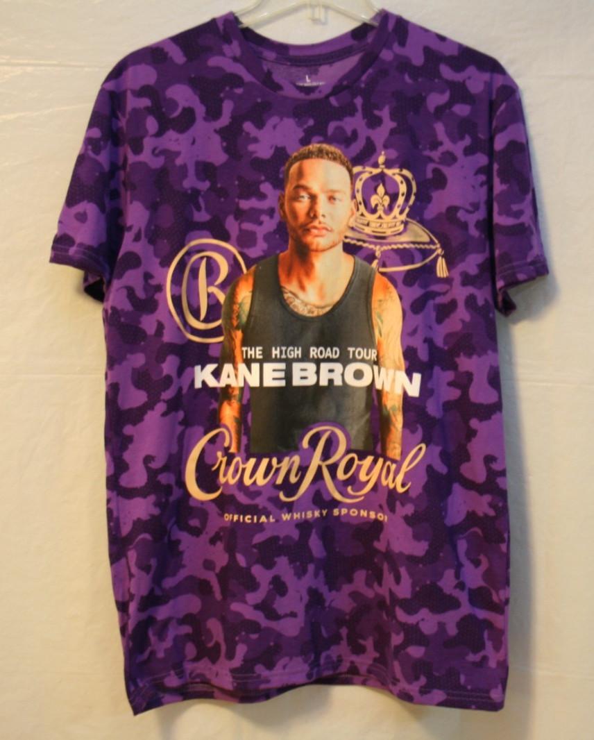 Kane Brown High Road Tour Purple Camo T-Shirt Size Large