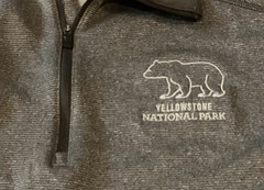 yellowstone national park Bear Men’s L Columbia Polyester 1/4 Zip Pullover