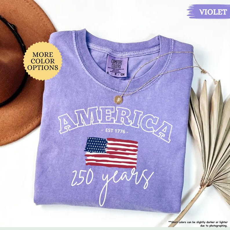 Comfort Colors America 250 Years Shirt 4th Of July American Flag Patriotic Gift gallery