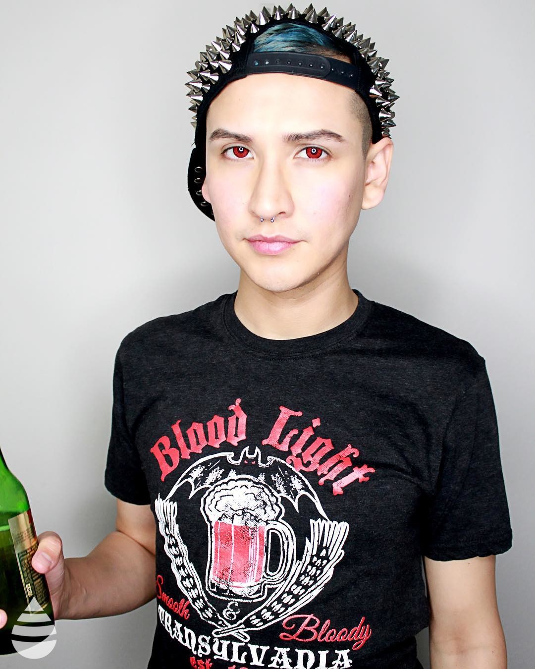 Mens Blood Light T Shirt Funny Halloween Beer Parody Vampire Tee for Guys gallery