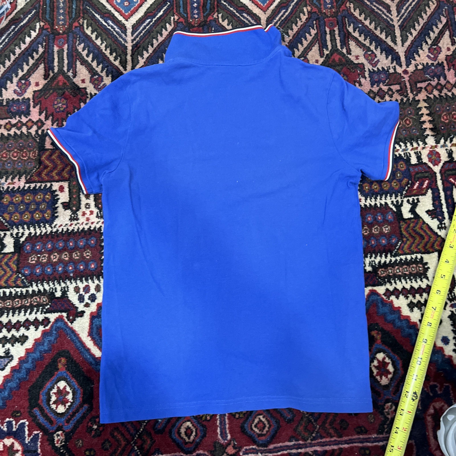 MONCLER Maglia Polo Navy Red White Black Boys Sz XS gallery