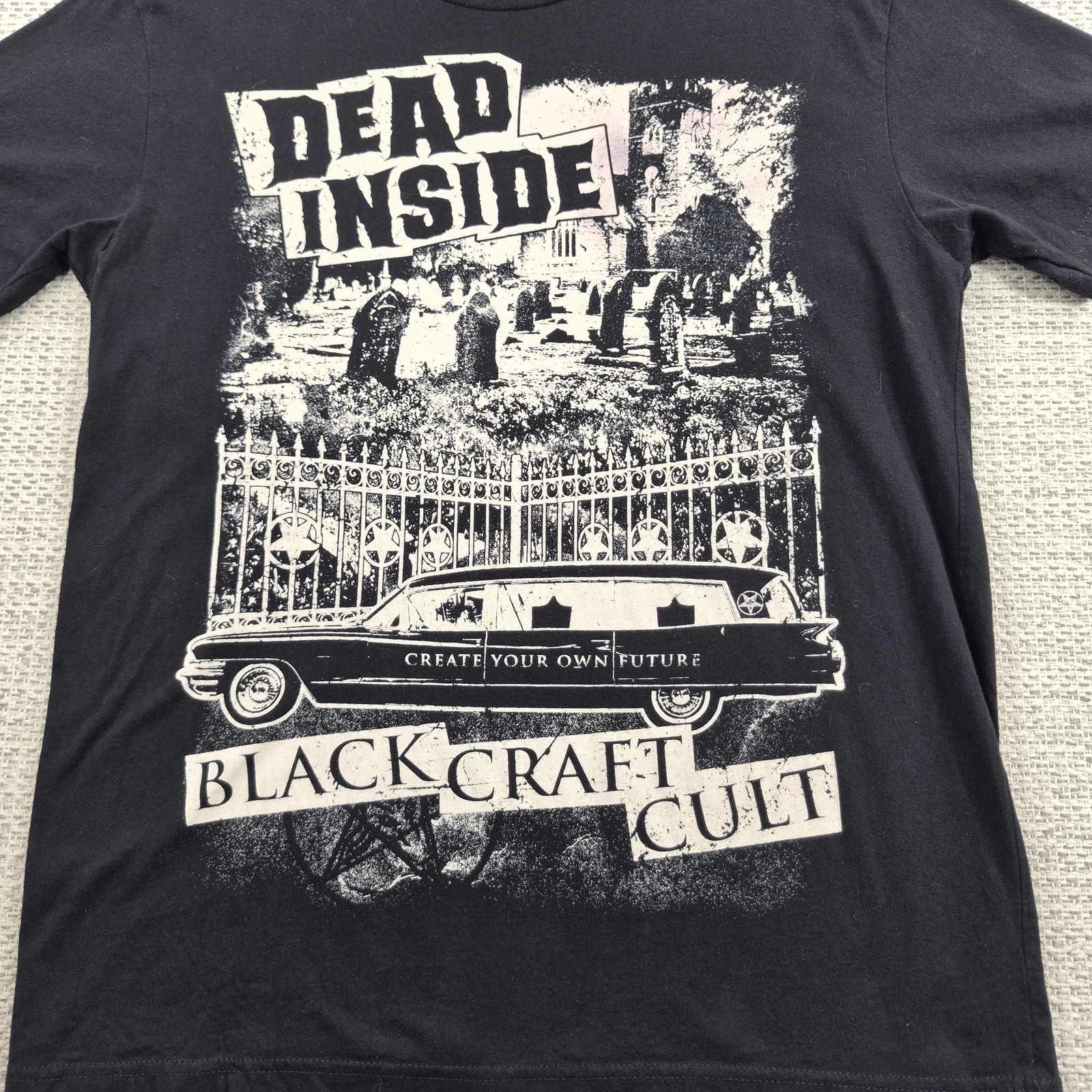 Blackcraft Cult Shirt Mens Medium Black Dead Inside Hearse Graphic Tee Gothic gallery