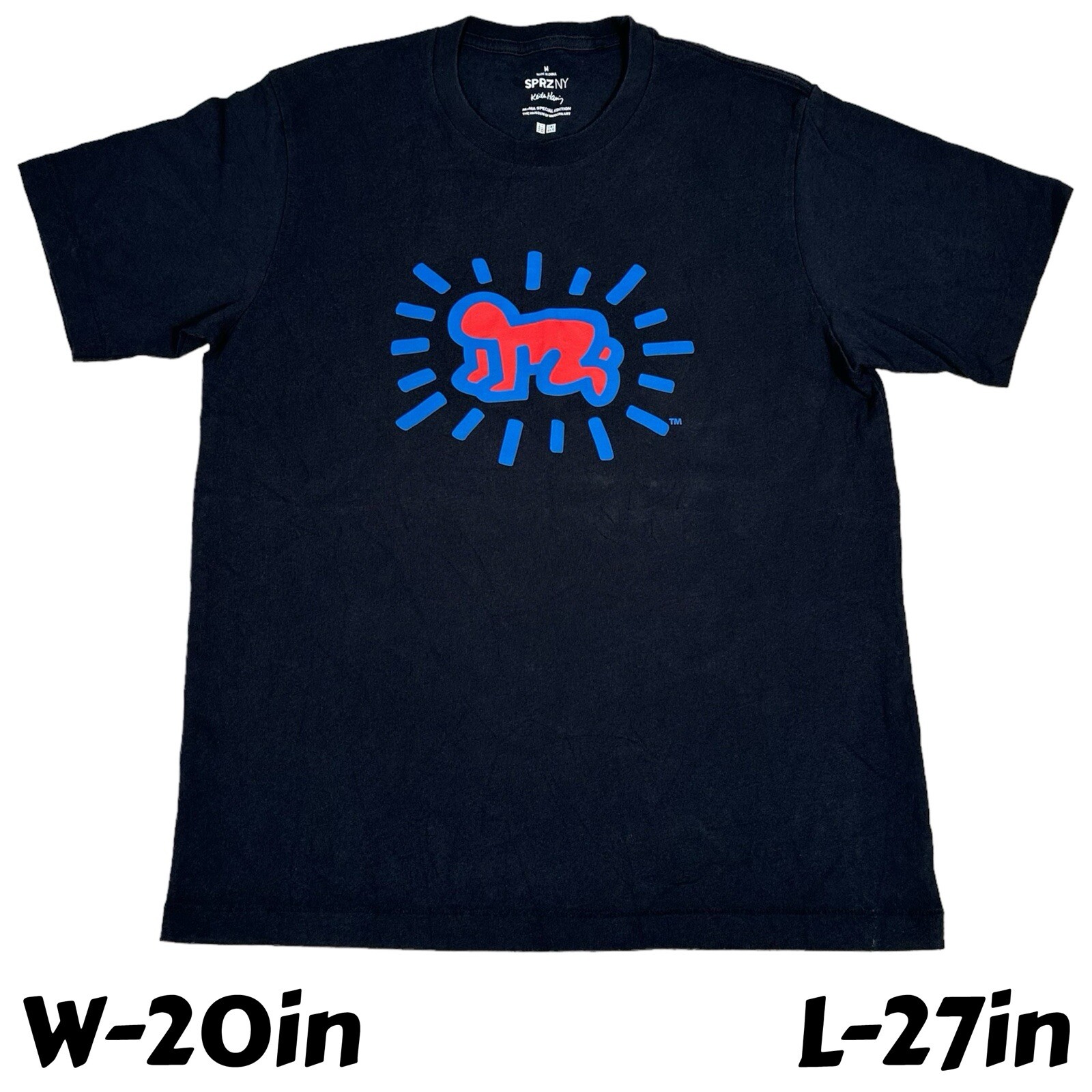 Keith Haring MoMA Exclusive Radiant Baby SPRZNY Uniqlo Single Stitch Shirt Sz- M
