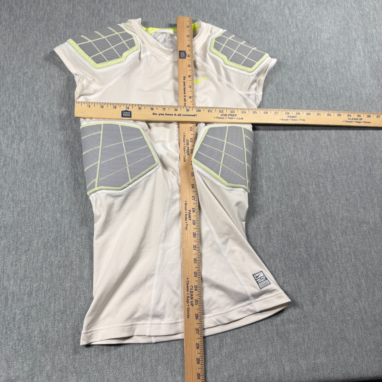 Nike Shirt Mens M White Pro Combat Padded Football Compression Jersey Sleeveless gallery