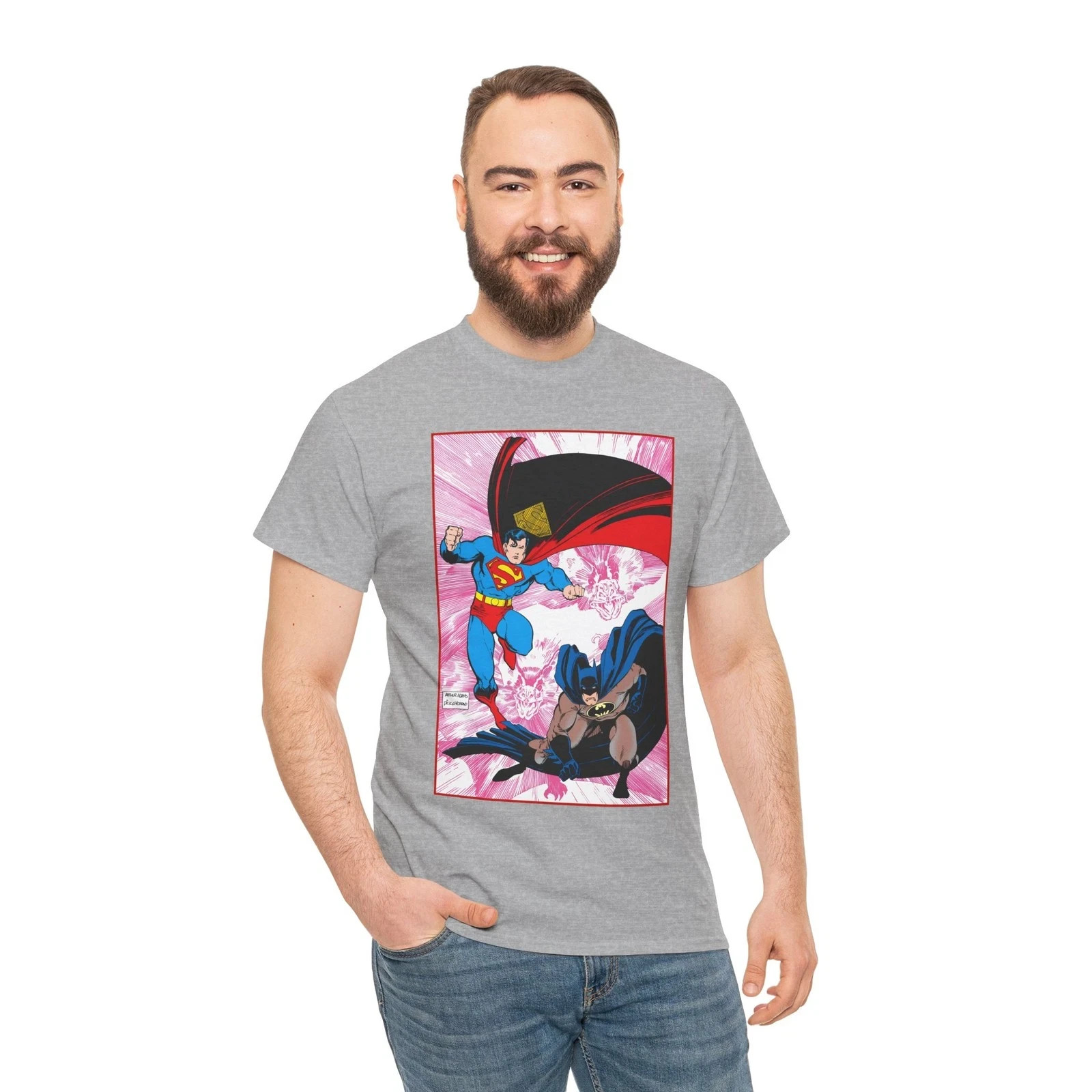 Batman & Superman T-Shirt - Arthur Adams Art - Action Comics Annual #1 Cover, DC gallery