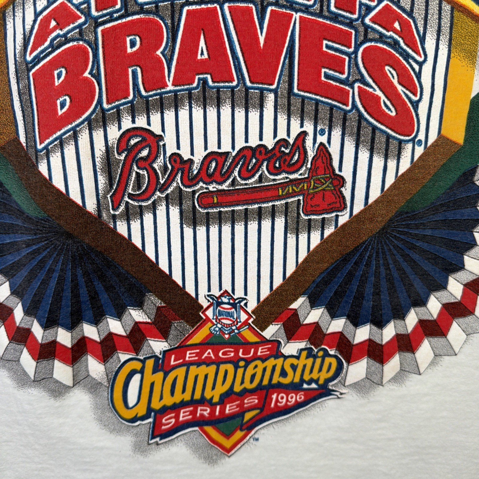 Vintage Atlanra Braves Shirt Adult Small White 90s World Series 1996 Starter USA gallery