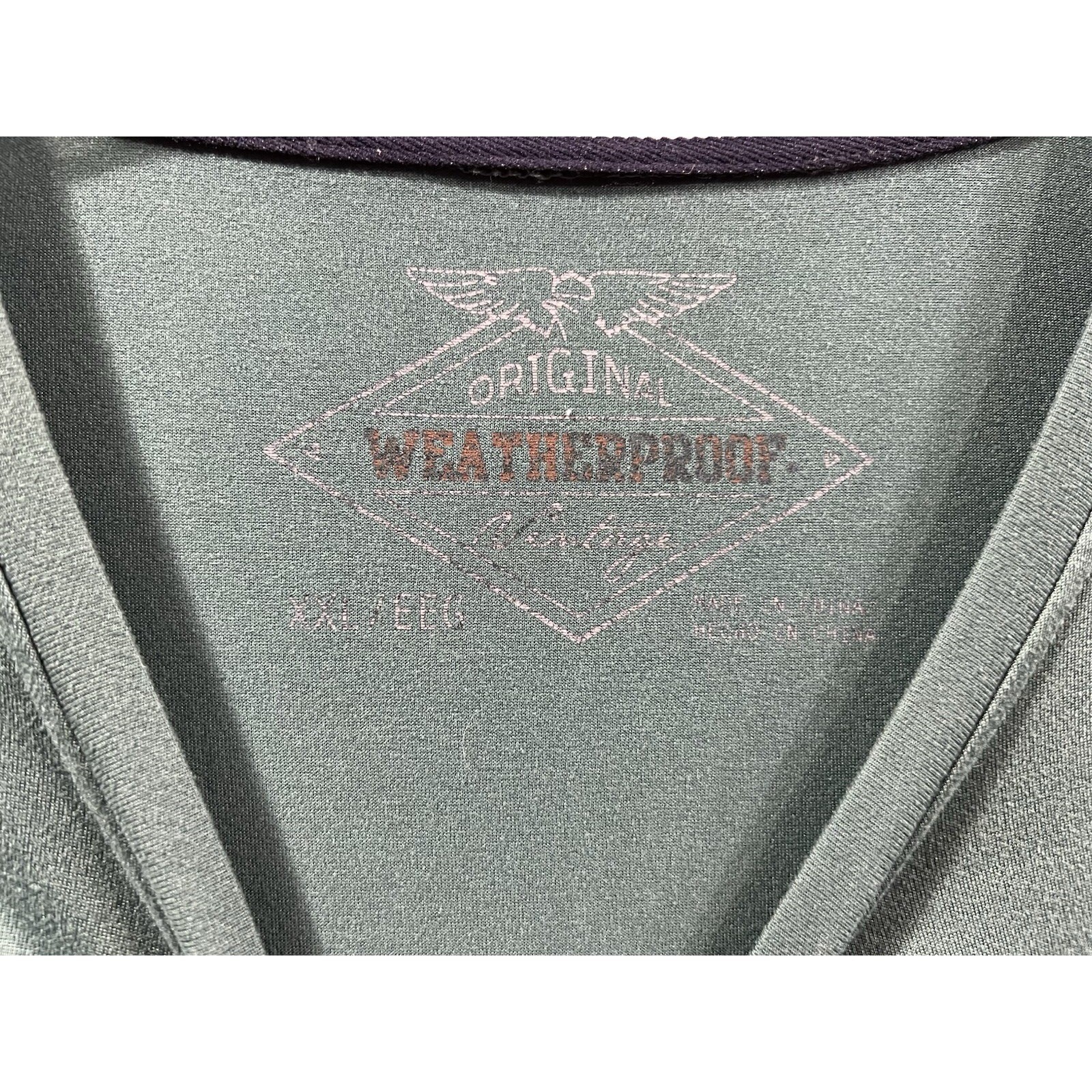 Weatherproof Vintage Men's XXL Green Performance Tee 95/5 Poly Spandex Stretch gallery