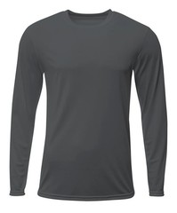 A4 Mens Dri-Fit Long Sleeve Polyester Moisture Wicking Sprint T-Shirt – N3425