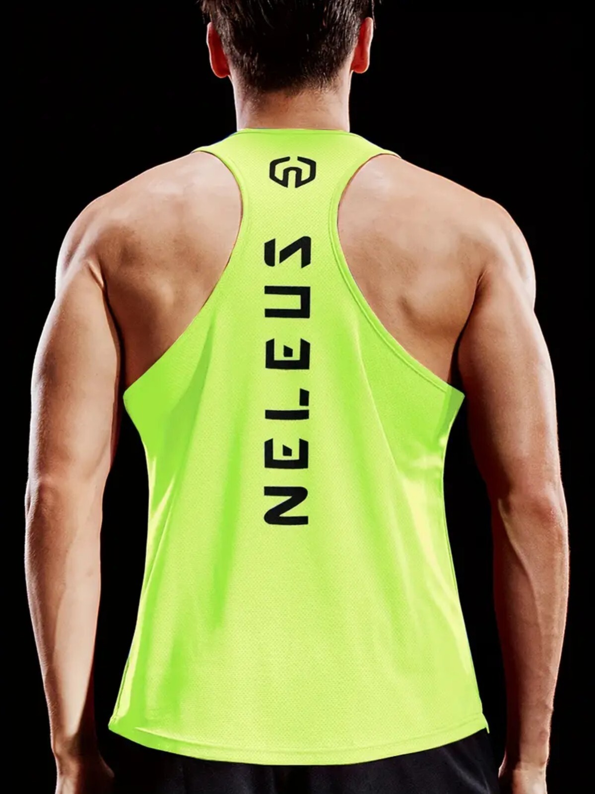 NELEUS 'Dry Fit Logo Muscle' Mesh Tank Top Men's M Gym Workout Exercise Grn NWT! gallery