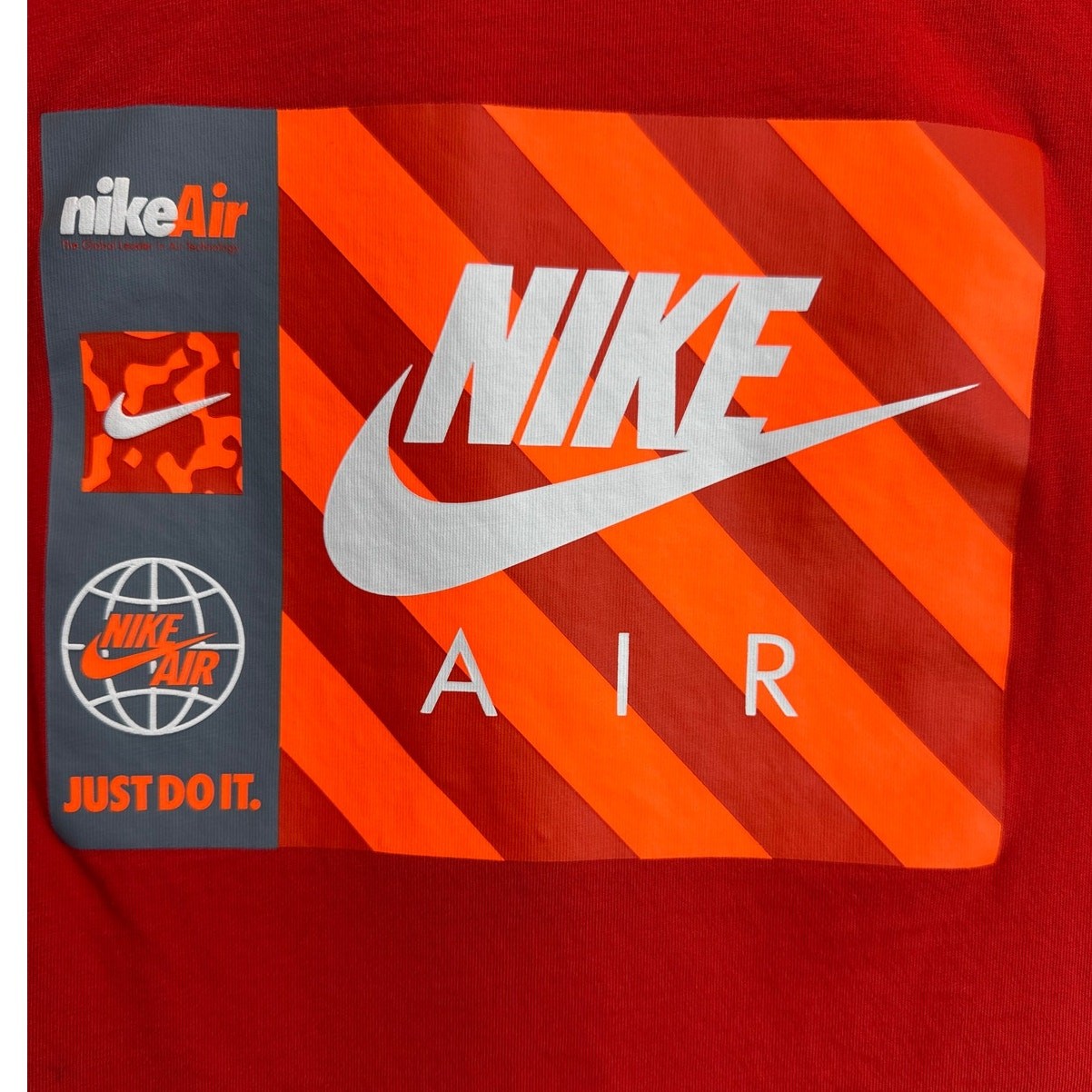 Nike Air Cotton Crewneck Sportswear T-Shirt Graphic Logo Red Men's Size 3XL-T gallery