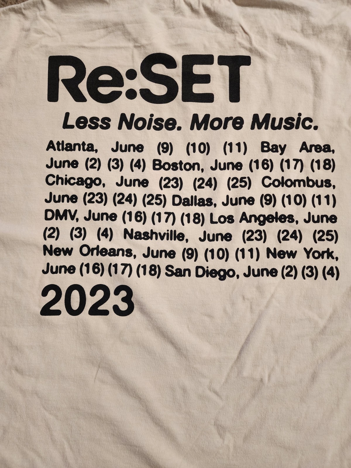 Re:SET Music Featival And Concert Tee Size XL gallery