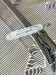 Rare LOUIS VUITTON Monogram Logo 3D Zipper Pocket T Shirt Gray Large PTP 23″