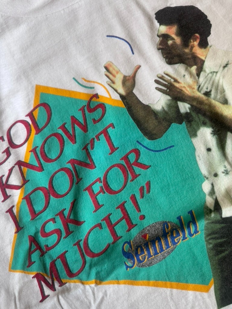 VTG 1993 Seinfeld Kramer God Knows I Dont Ask For Much XL T-Shirt Delta 90s gallery