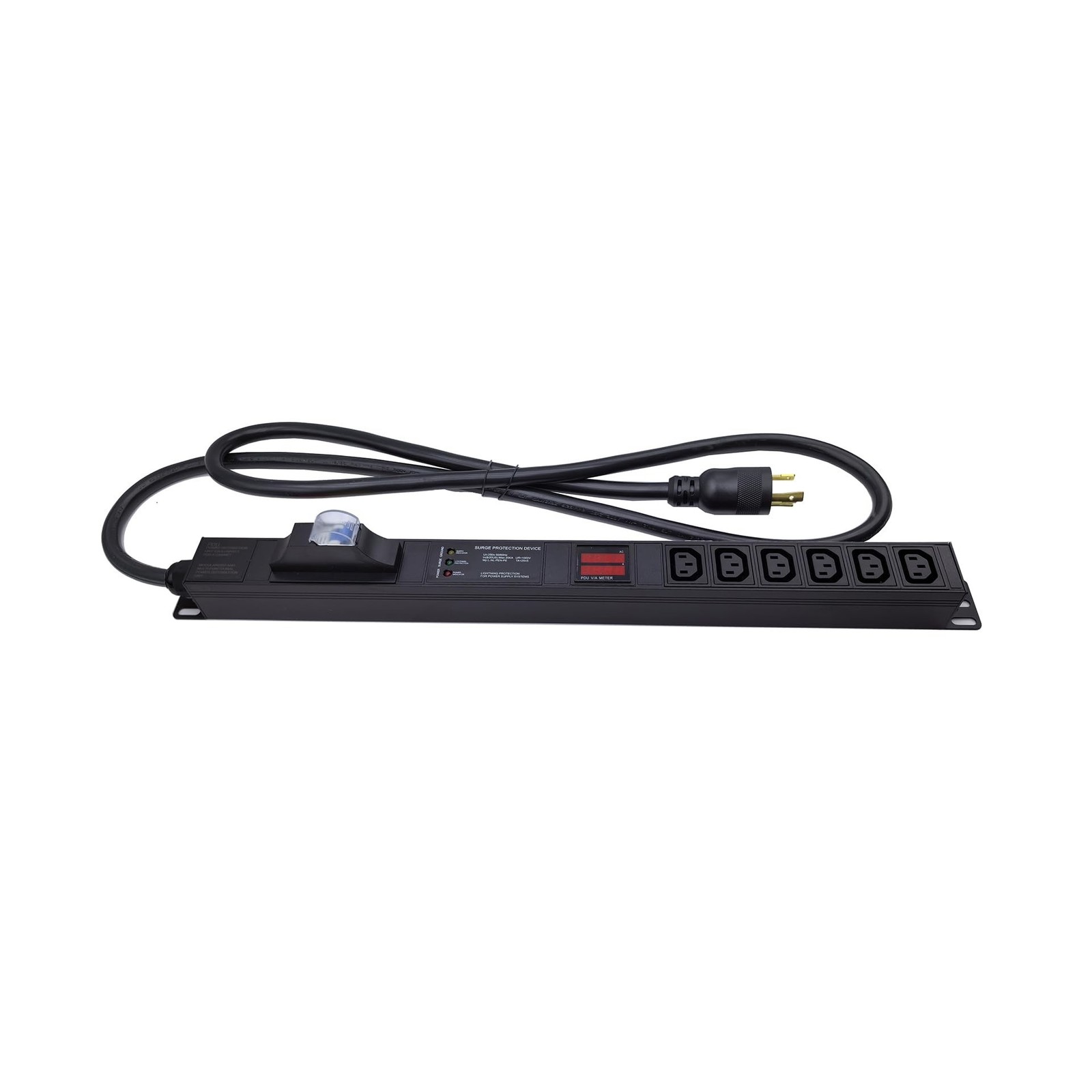Meter SPD Function with L6-30p Plug C13 30A 240V 6 Way PDU for Internet Data …