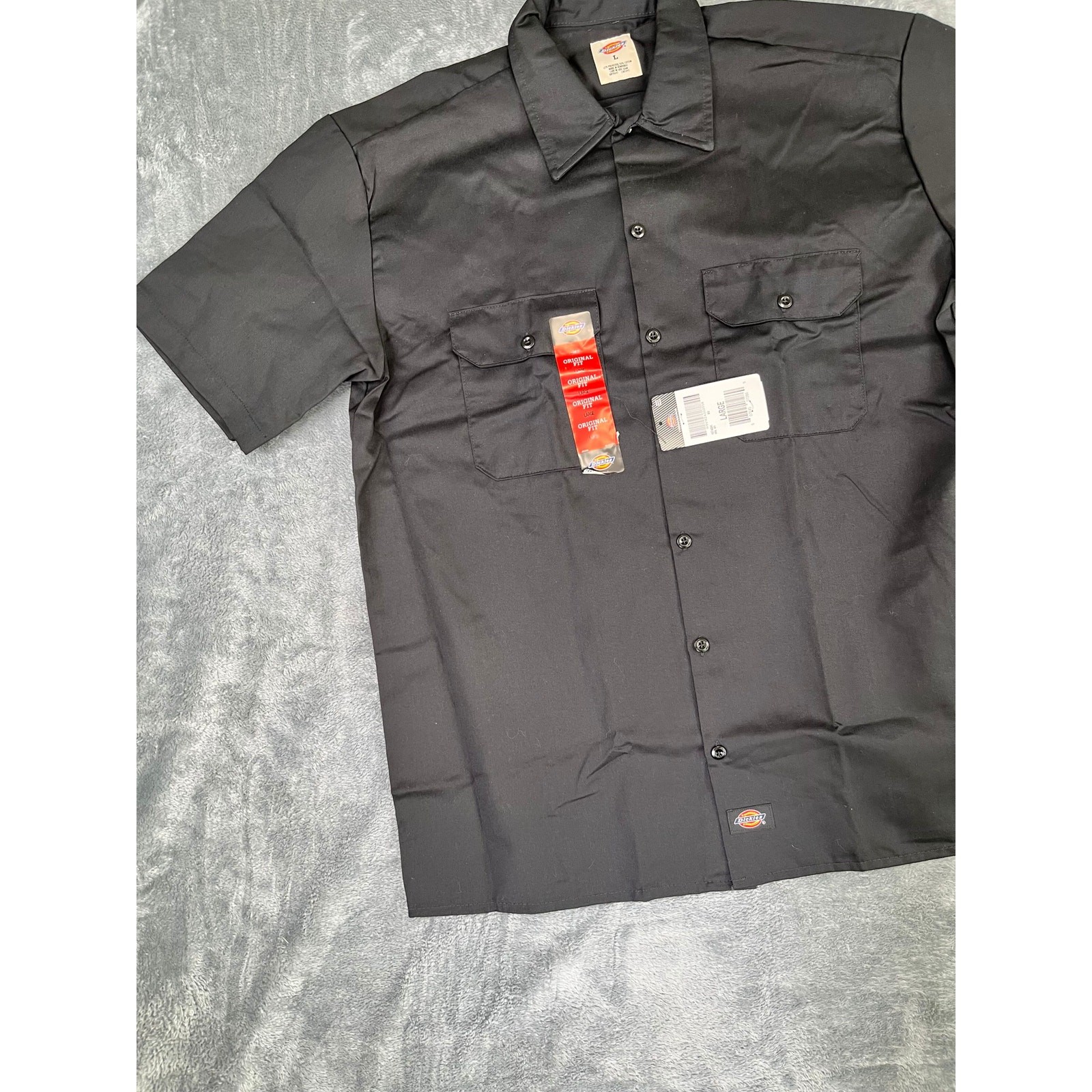 Men’s Dickies L Black Short Sleeve Work Shirt NWT New With Tags gallery