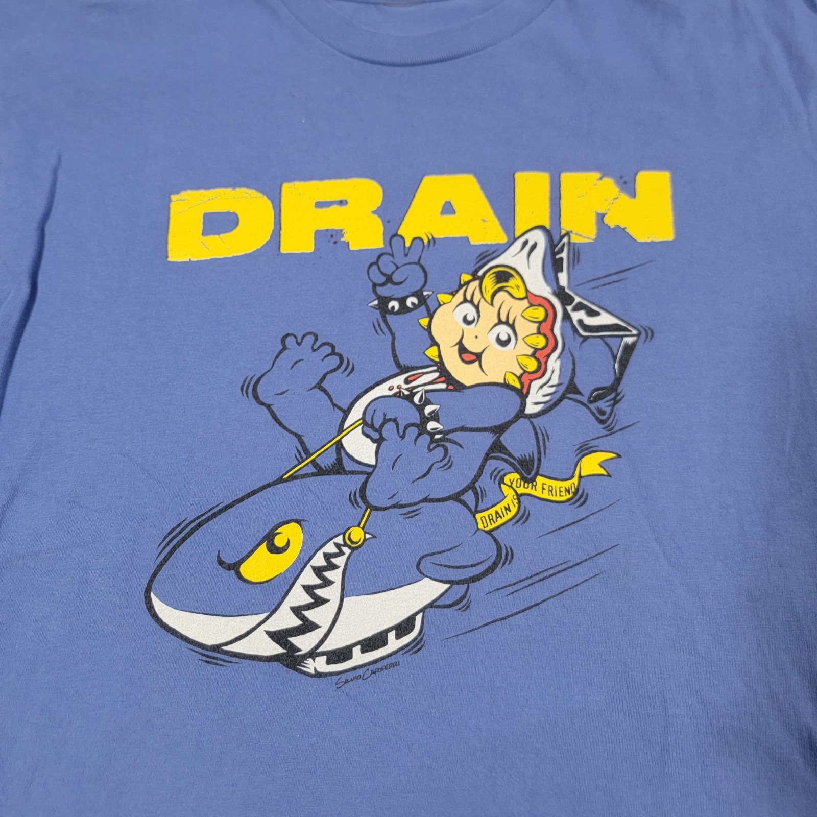 Drain Living Proof Tour T Shirt Adult Size Medium Hardcore Blue gallery