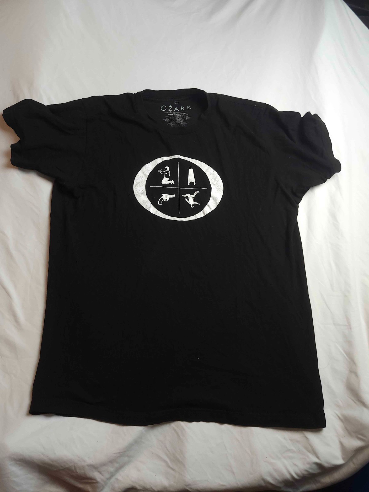 Ozark T Shirt Mens Large Black Ripple Junction Graphic Netflix Promo TV Show Tee gallery