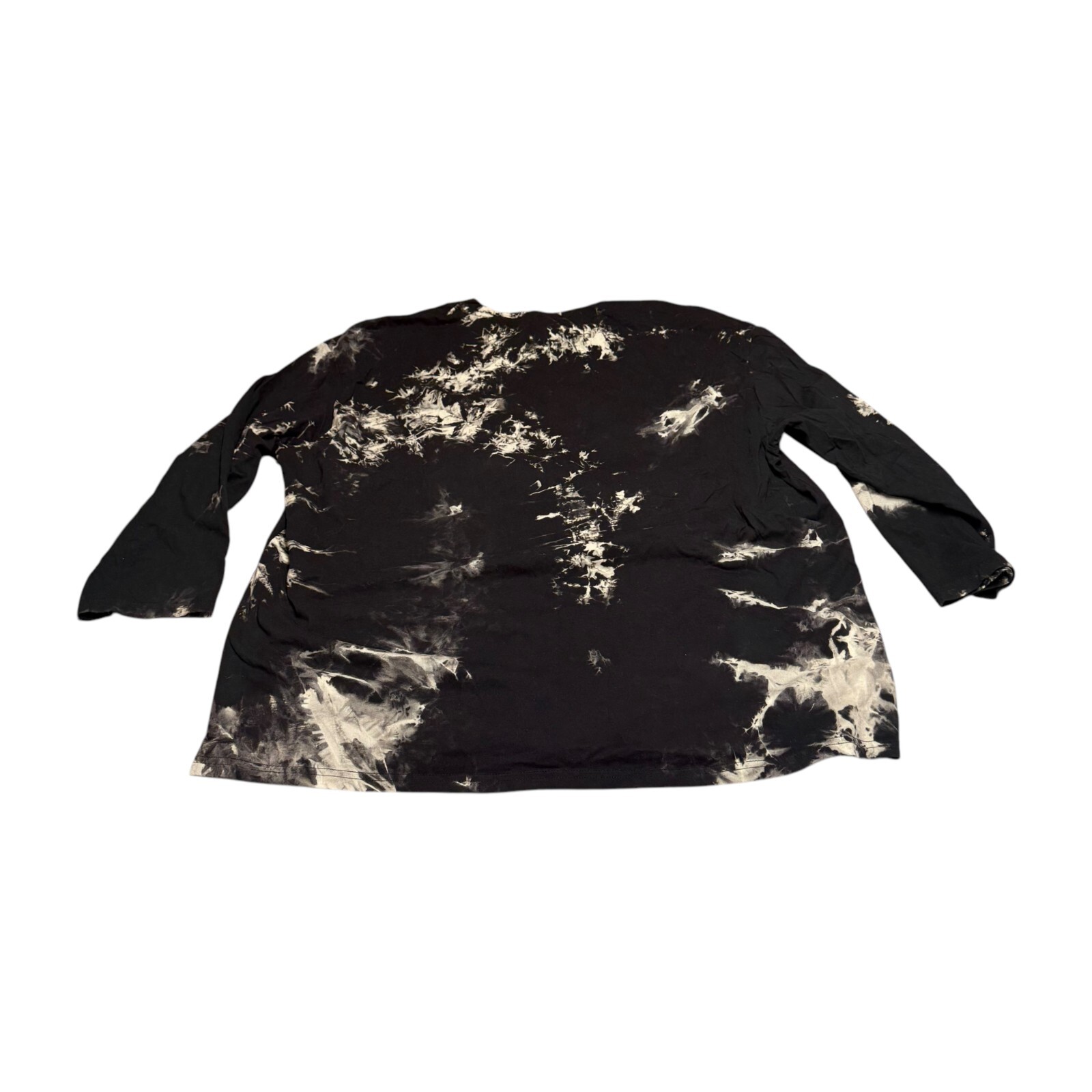 SHEIN T-Shirt Women 3XL Multicolor Acid Washed Staying Alive Graphic Pullover gallery