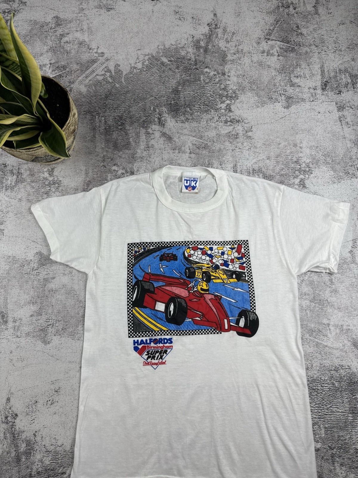 Vintage Halfords Birmingham Super Prix Caliber 80s Racing Formula 1 T Shirt Tee gallery