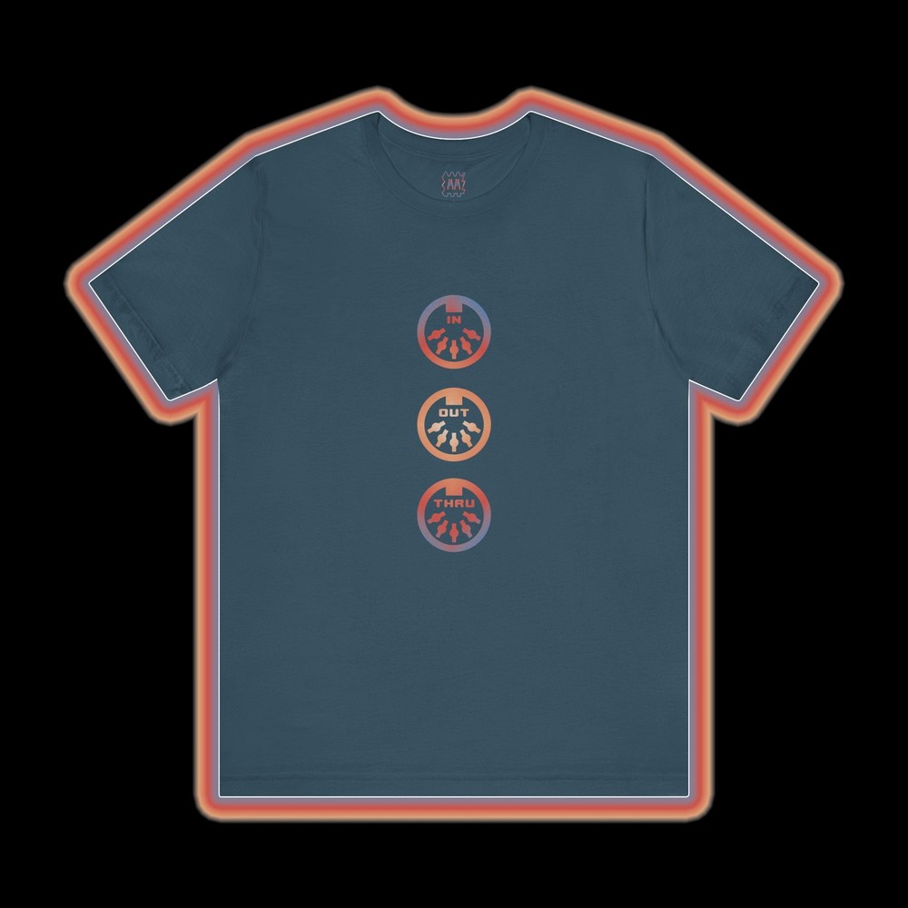 MIDI “In Out Thru” – Musical Instrument Digital Interface Synthesizer T-Shirt