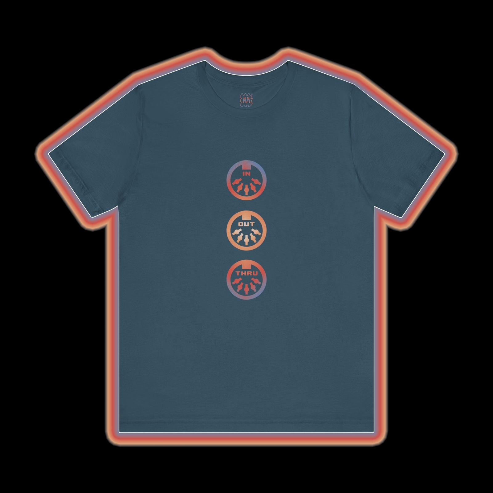MIDI “In Out Thru” – Musical Instrument Digital Interface Synthesizer T-Shirt