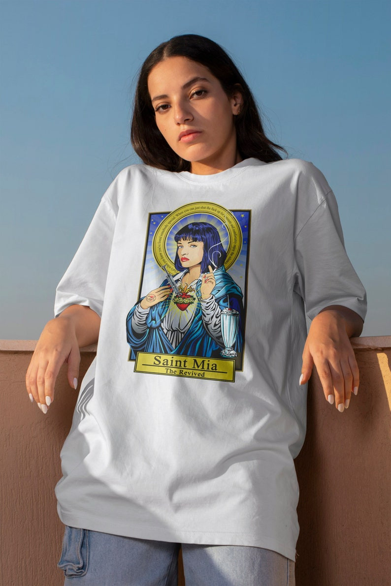 Saint Mia T-Shirt, 90s T Shirt, Movie Quotes, Cool Aesthetic Art Tee, Unisex Tee gallery