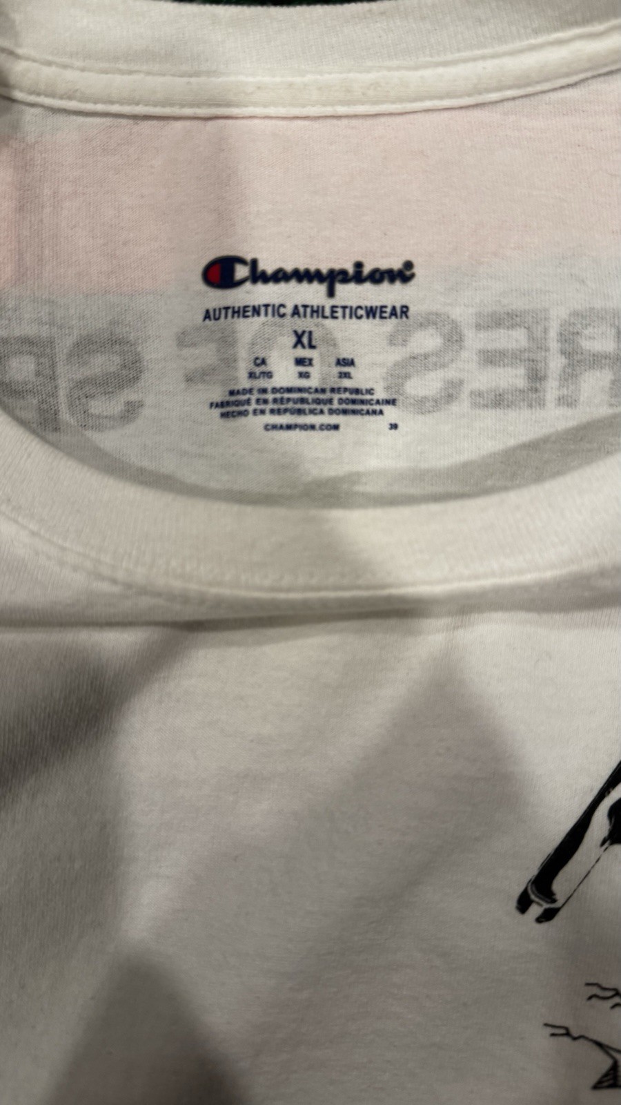Champion Figures of Speech Abloh Graphic White Men's XL Short Sleeve T-Shirt gallery