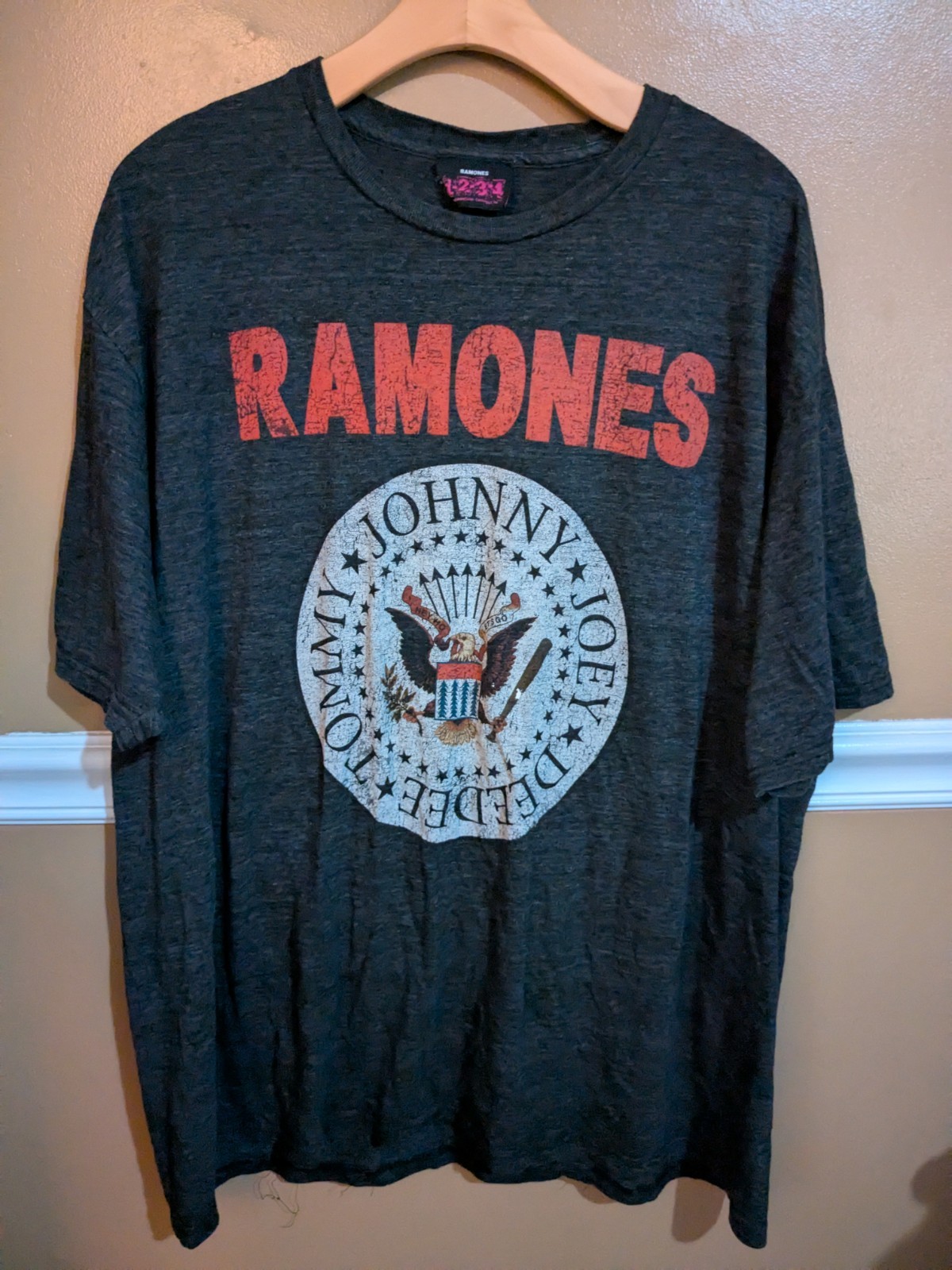 Ramones – Black Shirt. Ramones 1-2-3-4. Size 2XL