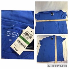 New Clubroom Performance Solid TShirt UPF 15 Palace Blue Men’s Large