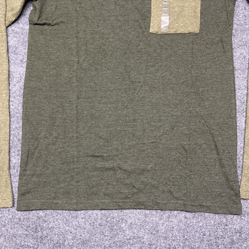 Arizona T-Shirt Mens M Green Long Sleeve Pocket Crew Neck Polycotton New gallery