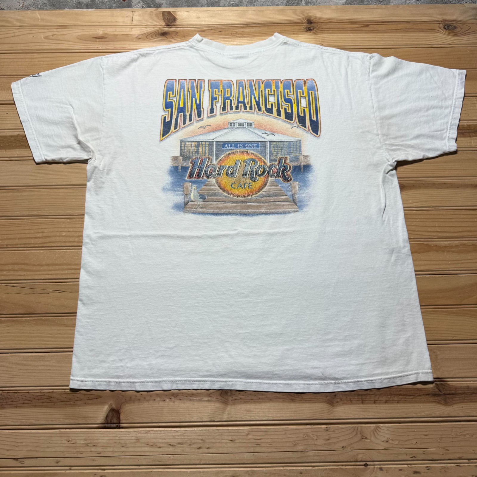 Vintage Y2K Hard Rock Cafe San Francisco California Graphic Souvenir T-Shirt XL