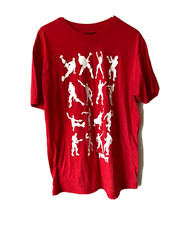 Fortnite Mens XL Red/White Dancing People Shirt T-Shirt Video Games