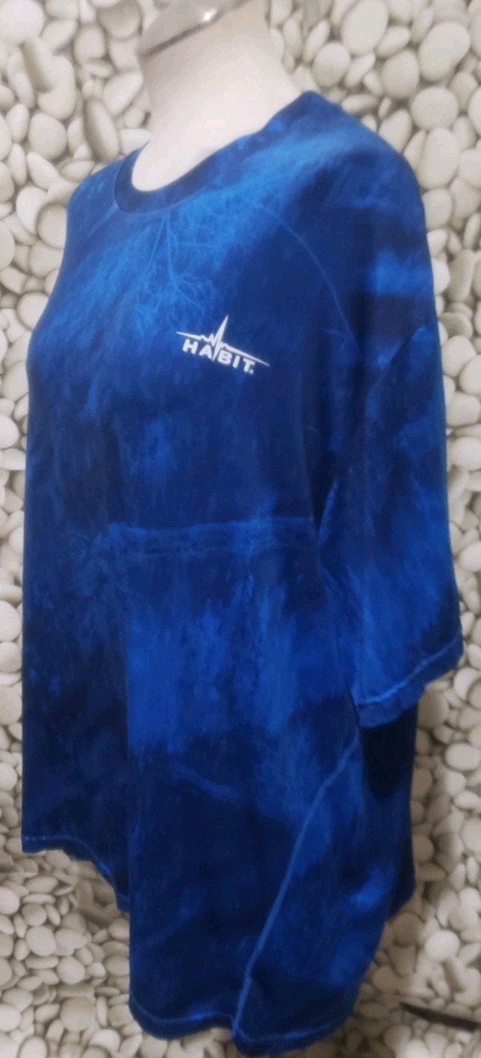 Habit Realtree Fishing Shirt Mens Size XL Blue Short Sleeve Solar Factor gallery