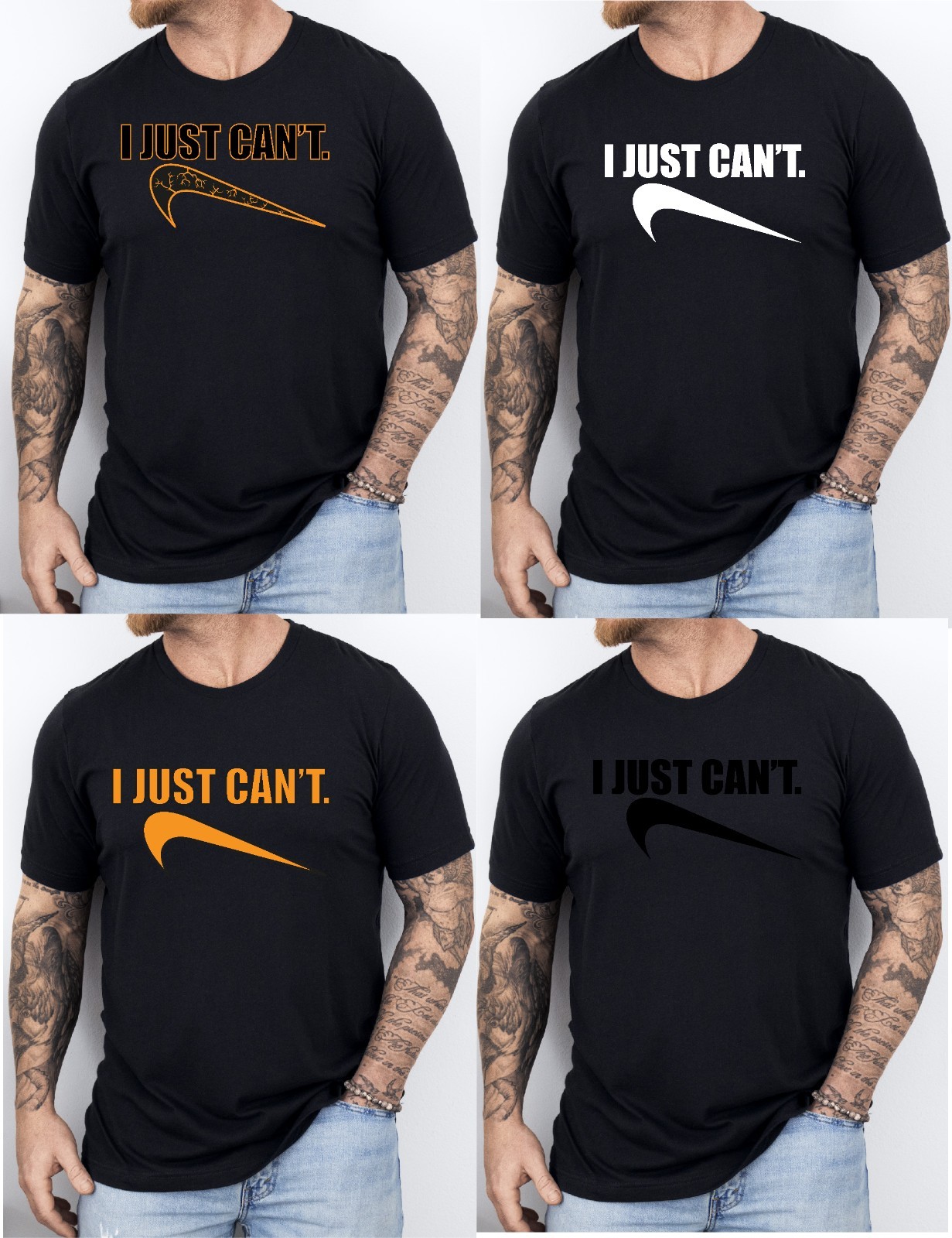 I Just Cant Parody Funny Unisex Heavy Cotton Gildan Tee, Select Your Design gallery