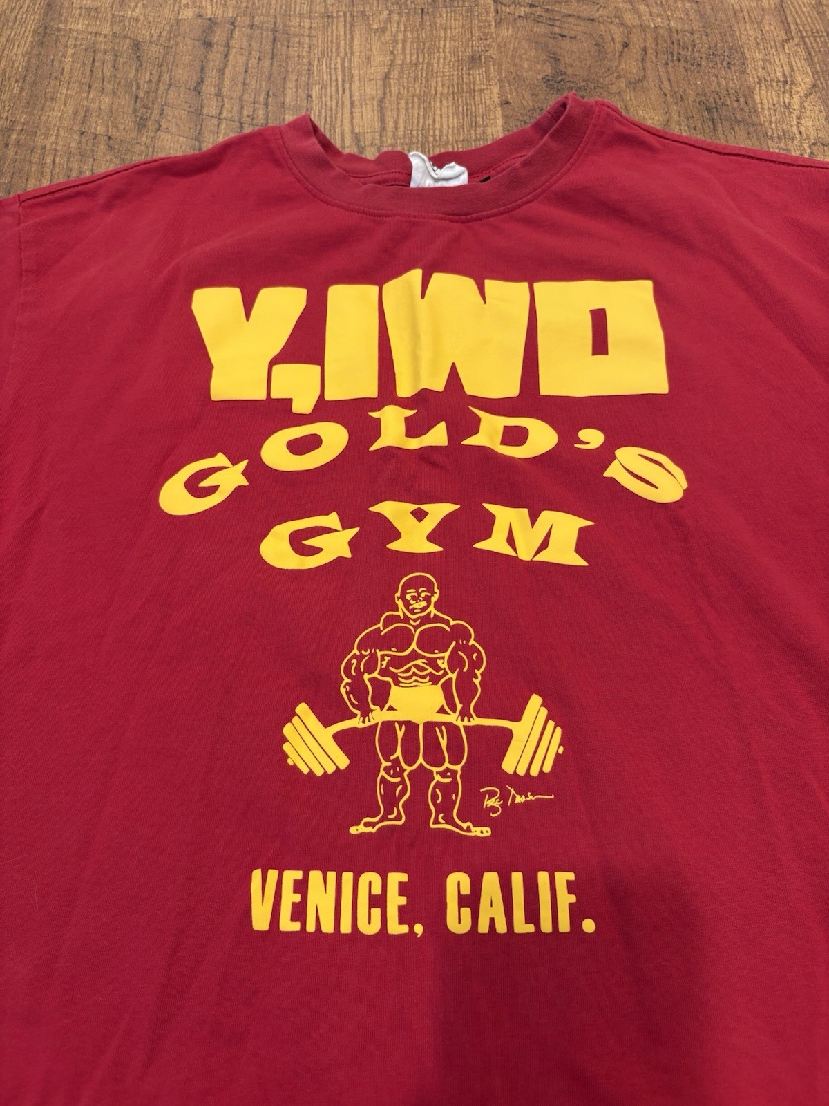 YIWO Gold’s Gym Shirt Venice Yeah I Workout Vintage Style Crop-top Bodybuilding gallery
