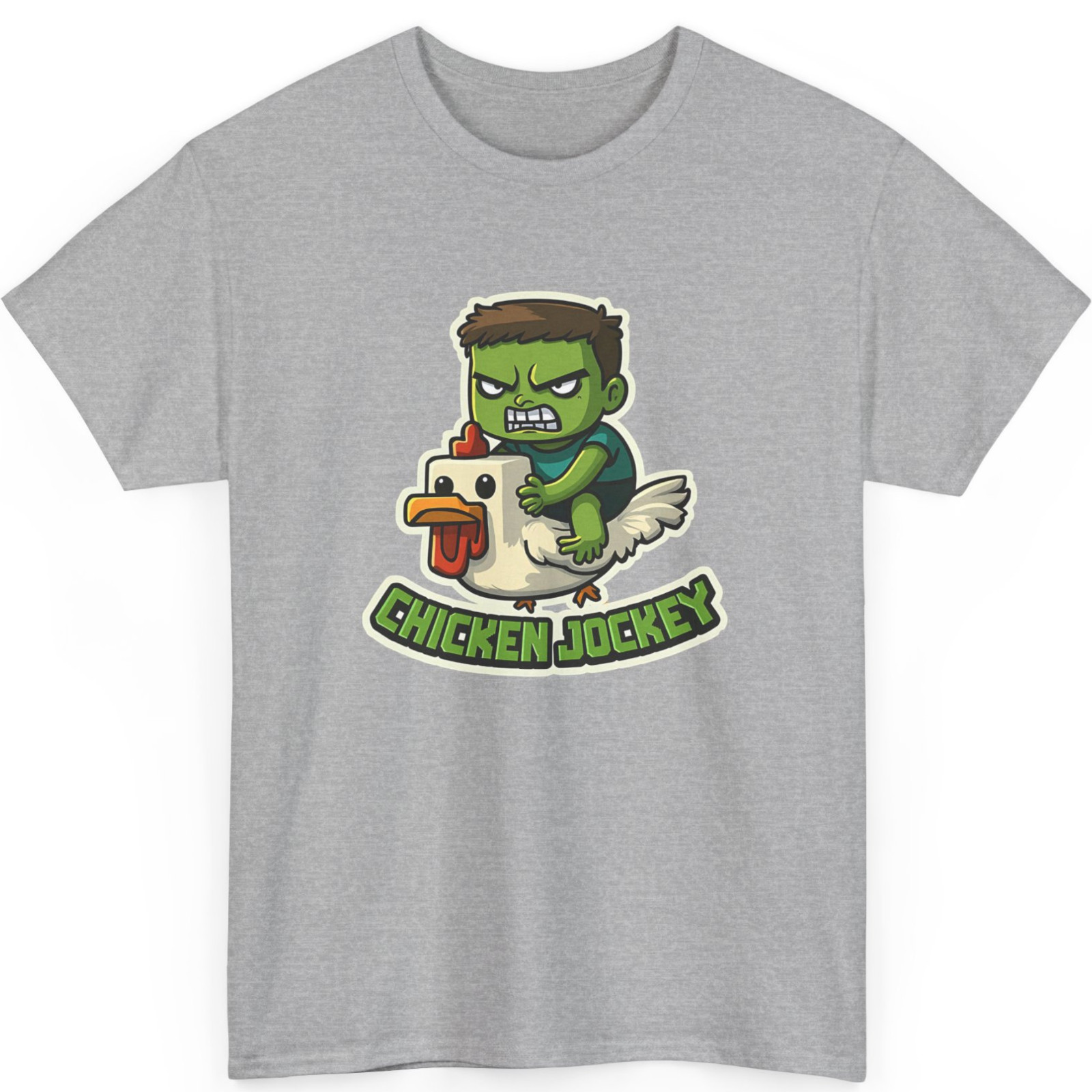 Funny Chicken Jockey T Shirt, Gamer Chicken Ride Games Unisex Kids Adult Top gallery