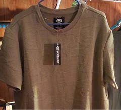 Ecko Unltd. Men’s Green Camo Knit Cotton Crew Neck Short Sleeve Logo T-Shirt