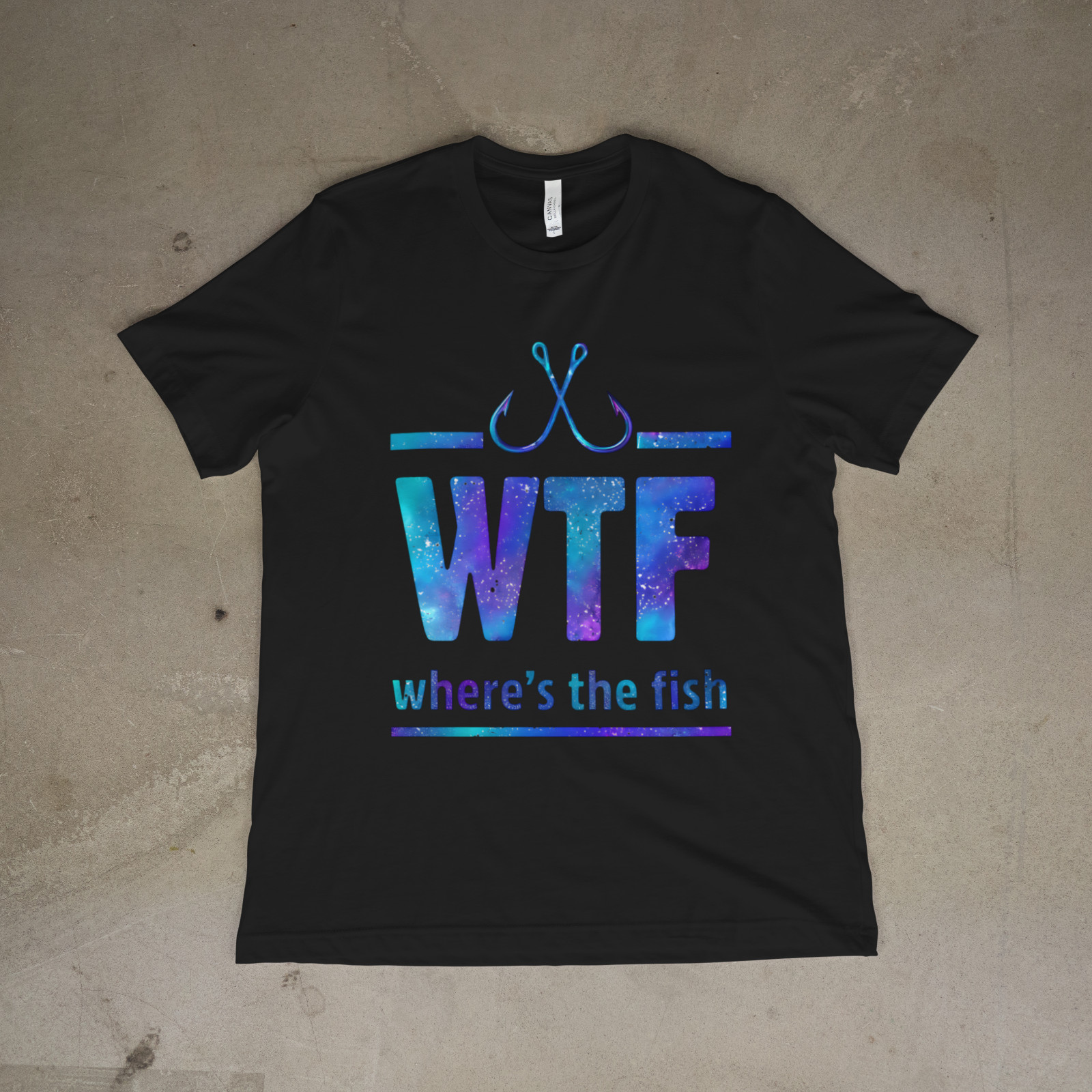WTF Where’s the Fish Funny Fishing Shirt Angler Meme Graphic T-Shirt
