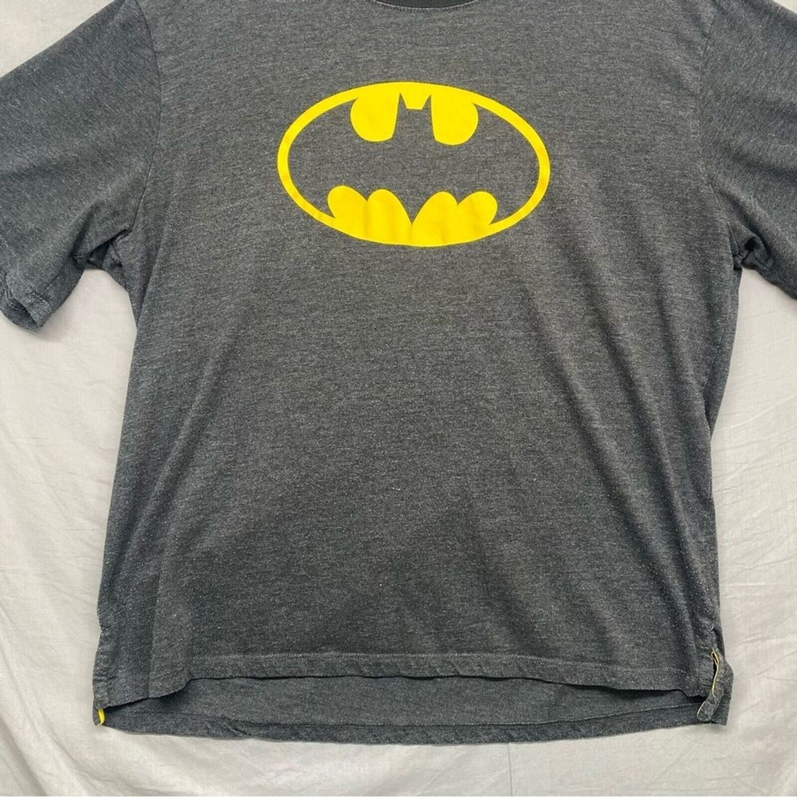 Batman T-Shirt Retro Symbol Dark Gray & Yellow Men's Size | L gallery