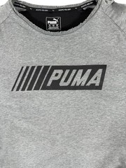 Puma Active Grey Black Color Block Sport T-Shirt XXL