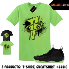 Tee Shirt Matching Foamposite One Black Volt Match Sneaker Number 1 Cent Penny