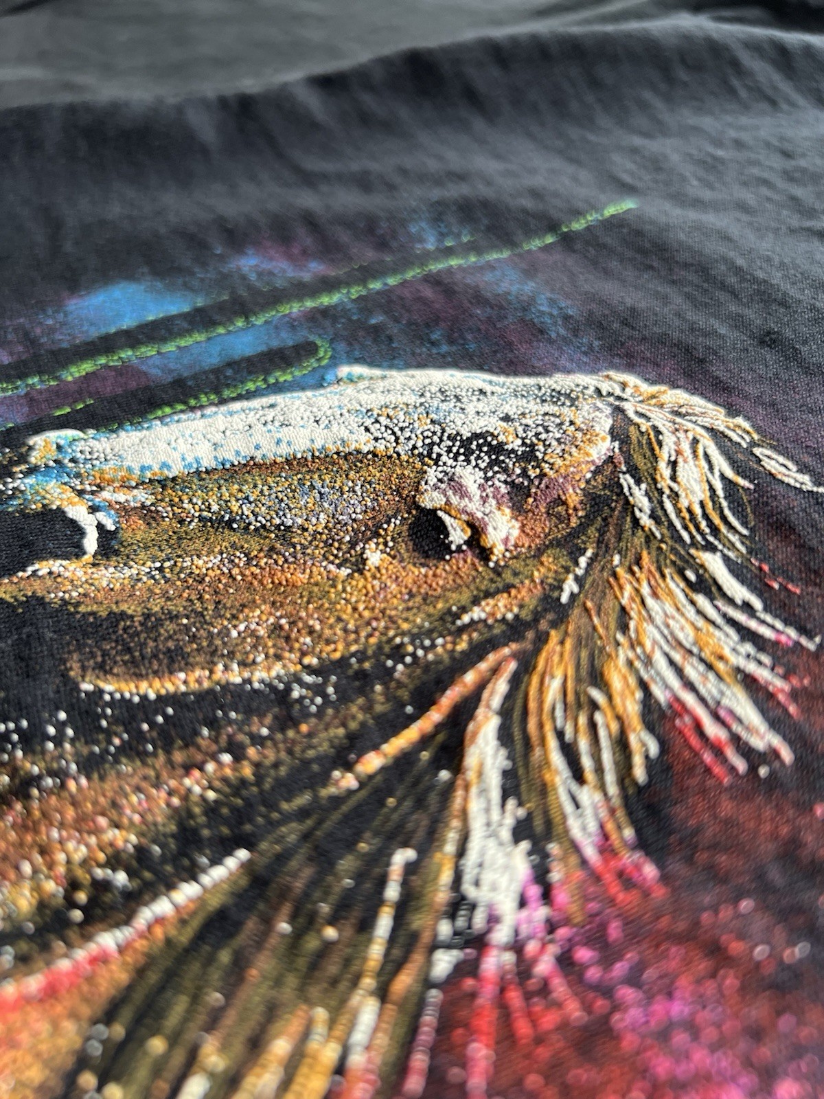 Vintage 90s Hazelwood Horse Wraparound Nature T Shirt X Adult XL Colorful Art gallery