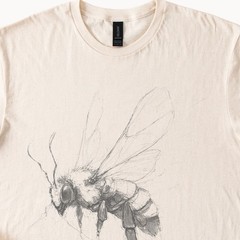 Detailed Bee Illustration Graphic Tee Nature Art Design Shirt