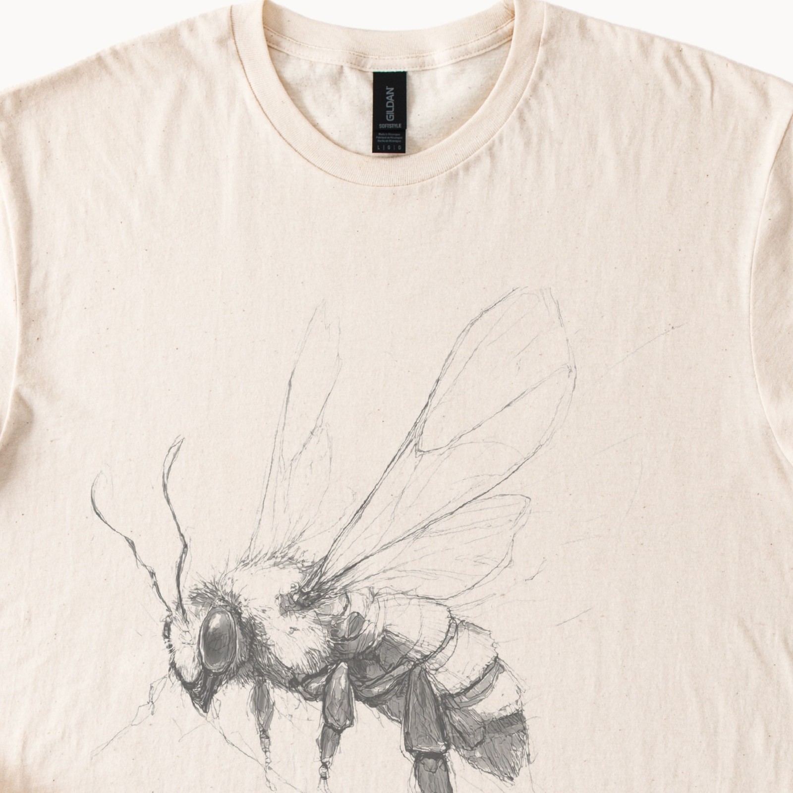 Detailed Bee Illustration Graphic Tee Nature Art Design Shirt gallery